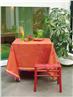 Pois Gourmands laminated cloth in Paprika size 69x69 square